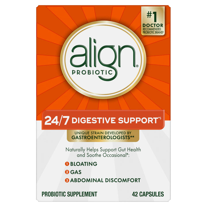 Align Probiotic, Probiotics for Women and Men, Daily Probiotic Supplement for Digestive Health*, #1 Recommended Probiotic by Doctors and Gastroenterologists‡, 42 Capsules