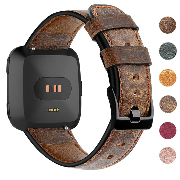EZCO Leather Bands Compatible with Fitbit Versa/Versa 2