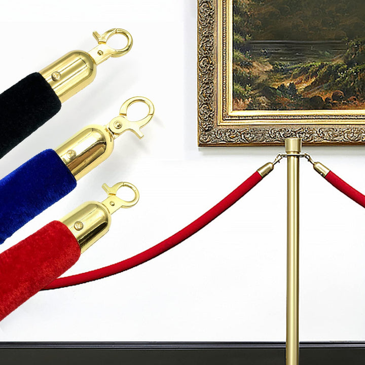 2 pcs Velvet Rope,Crowd Control Rope Safety Barrier,Thick Stanchions Queue Barrier Rope for Red Carpet Events,Holleywood Themed Birthday Party Decorations,Car Shows,Grand Opening Ceremony