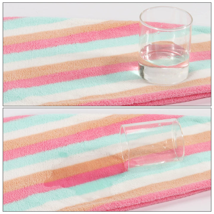 Microfiber Hair Turban,Hair Towel Wrap Turban, Unique Design, Rainbow (2 -Pack)