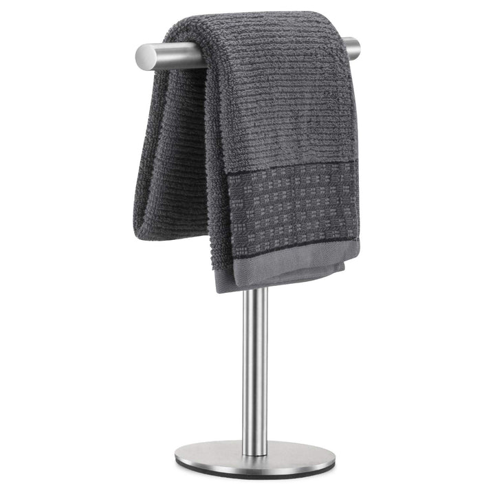 1 Pack Bath Hand Towel Holder Standing, SUS304 Stainless Steel Brushed Finish T-Shape Towel Bar Rack Stand, Tower Bar for Bathroom Kitchen Vanity Countertop