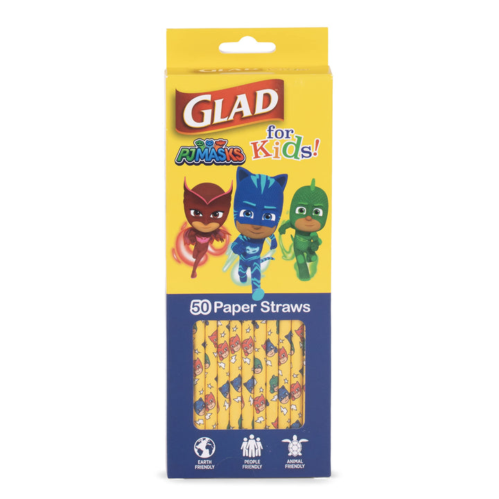Glad for Kids PJ Masks Paper Straws, 50 Count | Paper S