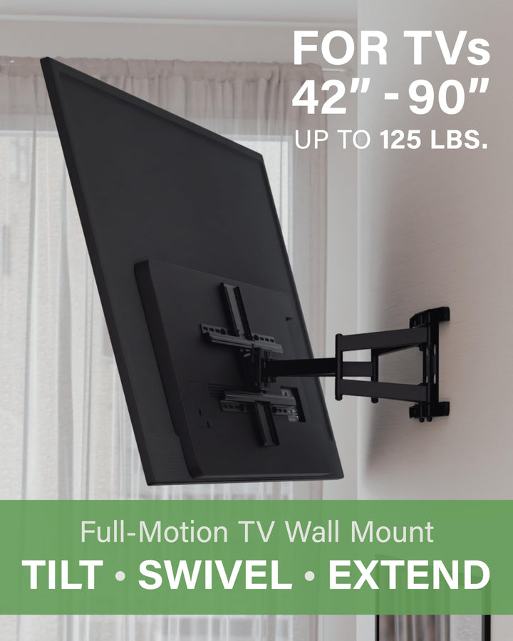 SANUS Premium Full Motion TV Mount for 42-90 TVs - Stur