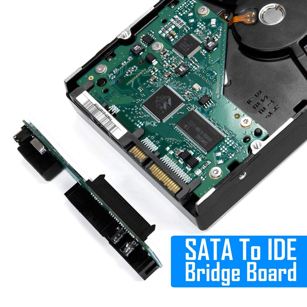 SSD/SATA to IDE Bridge Board Adapter, Convert All SATA Devices Easily to IDE. Support 2.5 Inch, 3.5 Inch HDD, & Compatible w/ SATA I/II/III Hard Drives