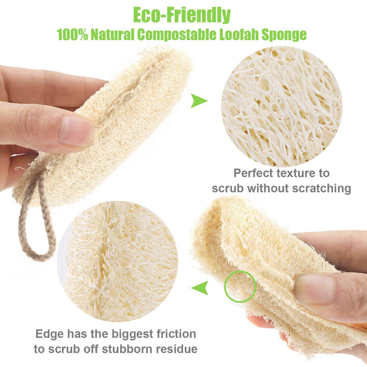 Natural Sponges for Dishes, Loofah Dish Sponges Eco-Fri