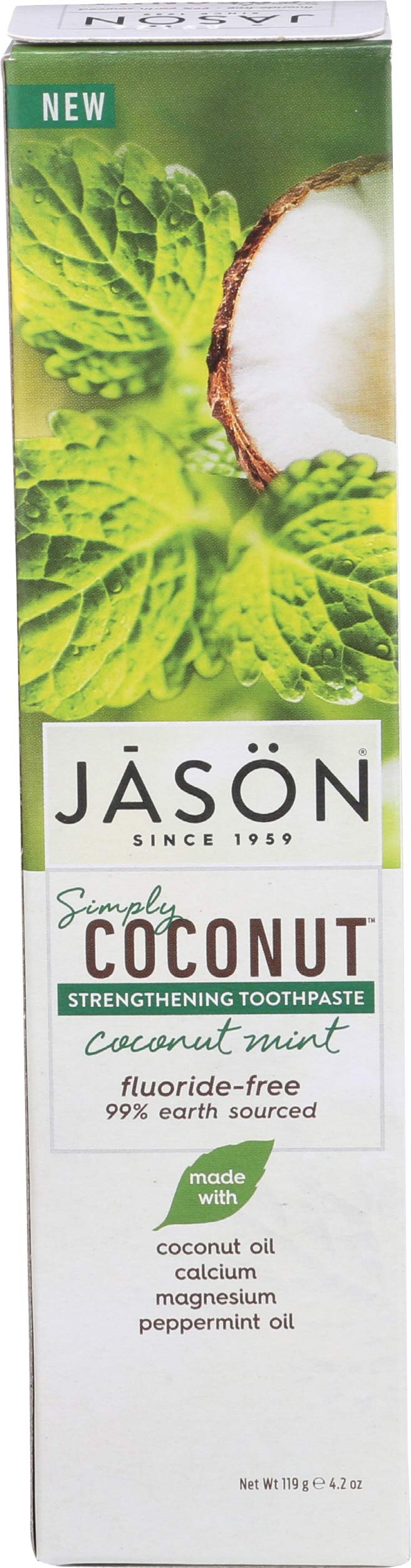 Mint: Jason Simply Coconut Strengthening Toothpaste Coconut, Mint, 4.2 Ounce