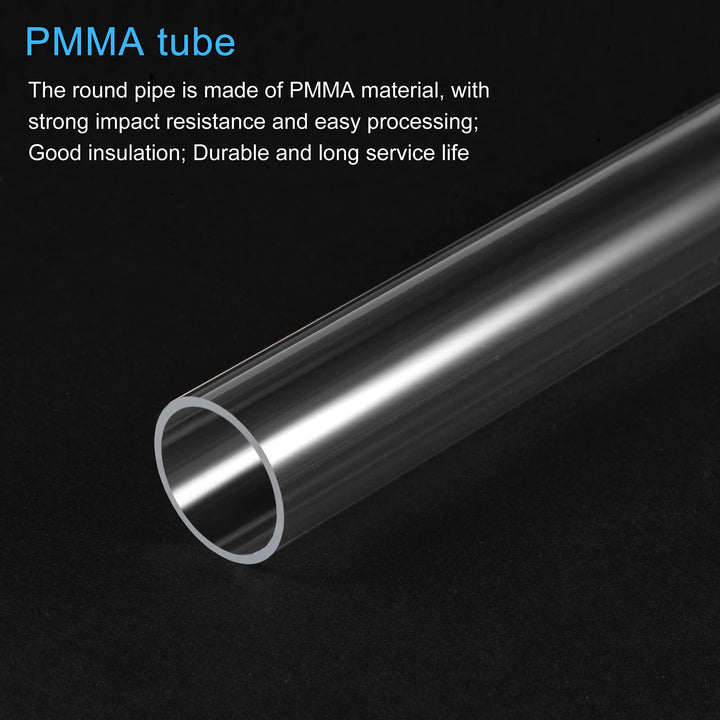 MECCANIXITY Acrylic Pipe Rigid Round Tube Clear 18mm(0.