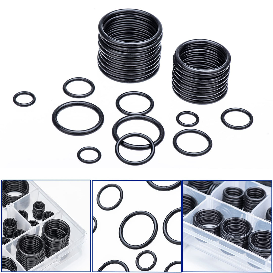 BUSY-CORNER 396 Pieces O-Ring Kit Nitrile 90 Duro for H