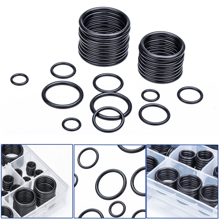 BUSY-CORNER 396 Pieces O-Ring Kit Nitrile 90 Duro for H