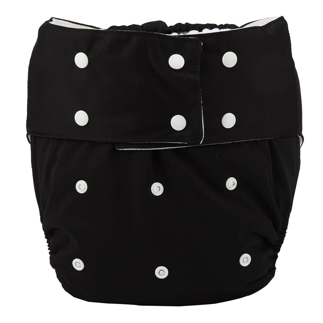 Teen Adult Cloth Diaper Nappy Reusable Washable for Disability Incontinence Men (Black)