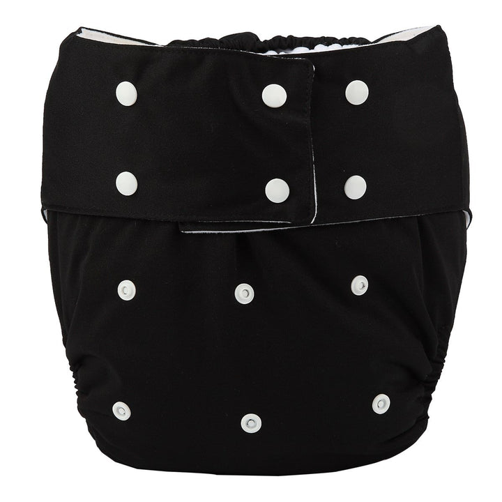 Teen Adult Cloth Diaper Nappy Reusable Washable for Disability Incontinence Men (Black)