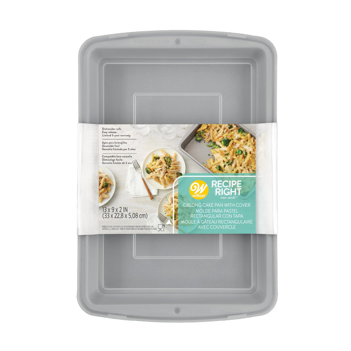 Recipe Right Non-Stick Baking Pan with Lid, 9 x 13-Inch, Steel