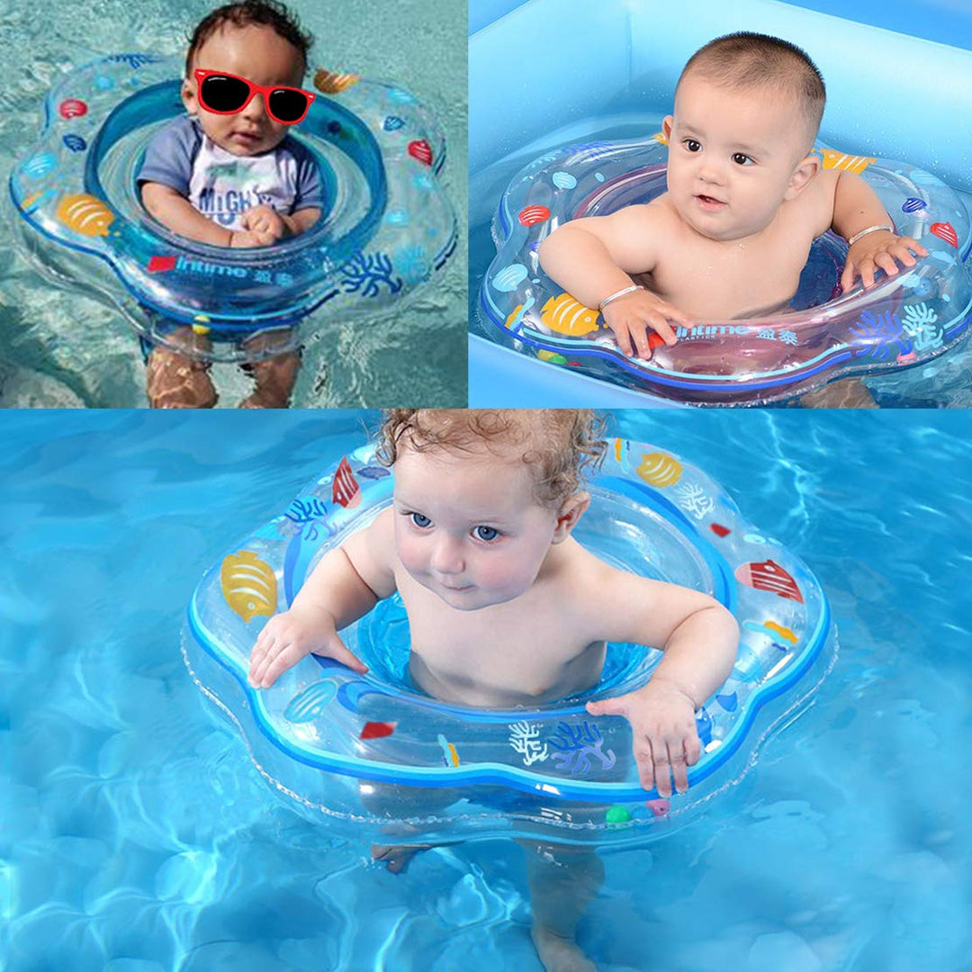 Baby Swimming Ring Floats with Safety Seat Double Airba