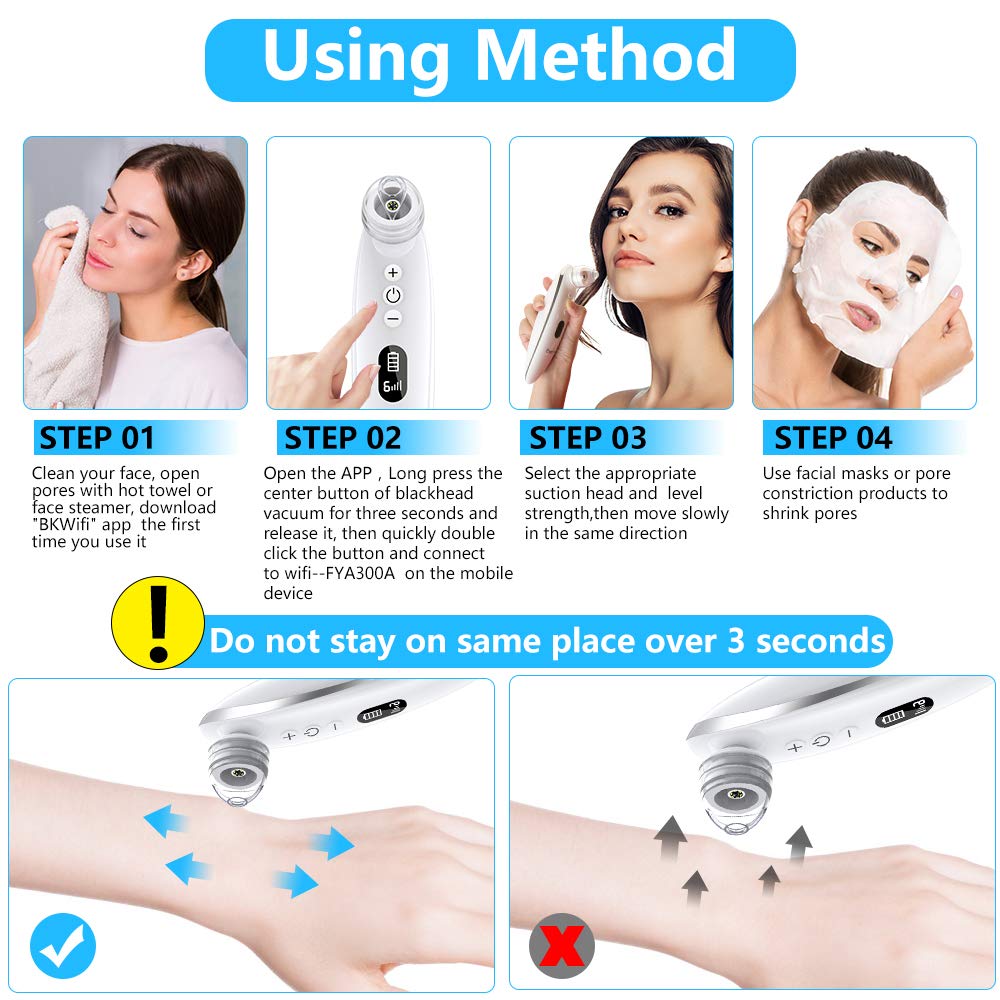 Blackhead Remover Vacuum, Visible Blackhead Remover With 5.0MP Camera -20x Microscope, Upgraded Pore Vacuum Cleaner