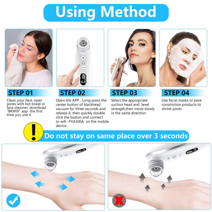 Blackhead Remover Vacuum, Visible Blackhead Remover With 5.0MP Camera -20x Microscope, Upgraded Pore Vacuum Cleaner