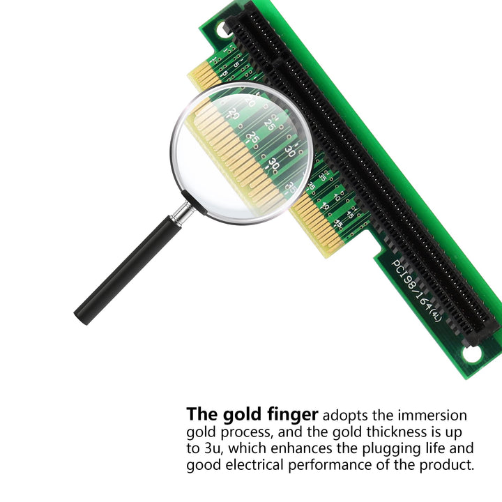 90 Degree PCI-E 8X Male to 16X Female Riser Adapter for 1U 2U Support Graphics Card, Network Card