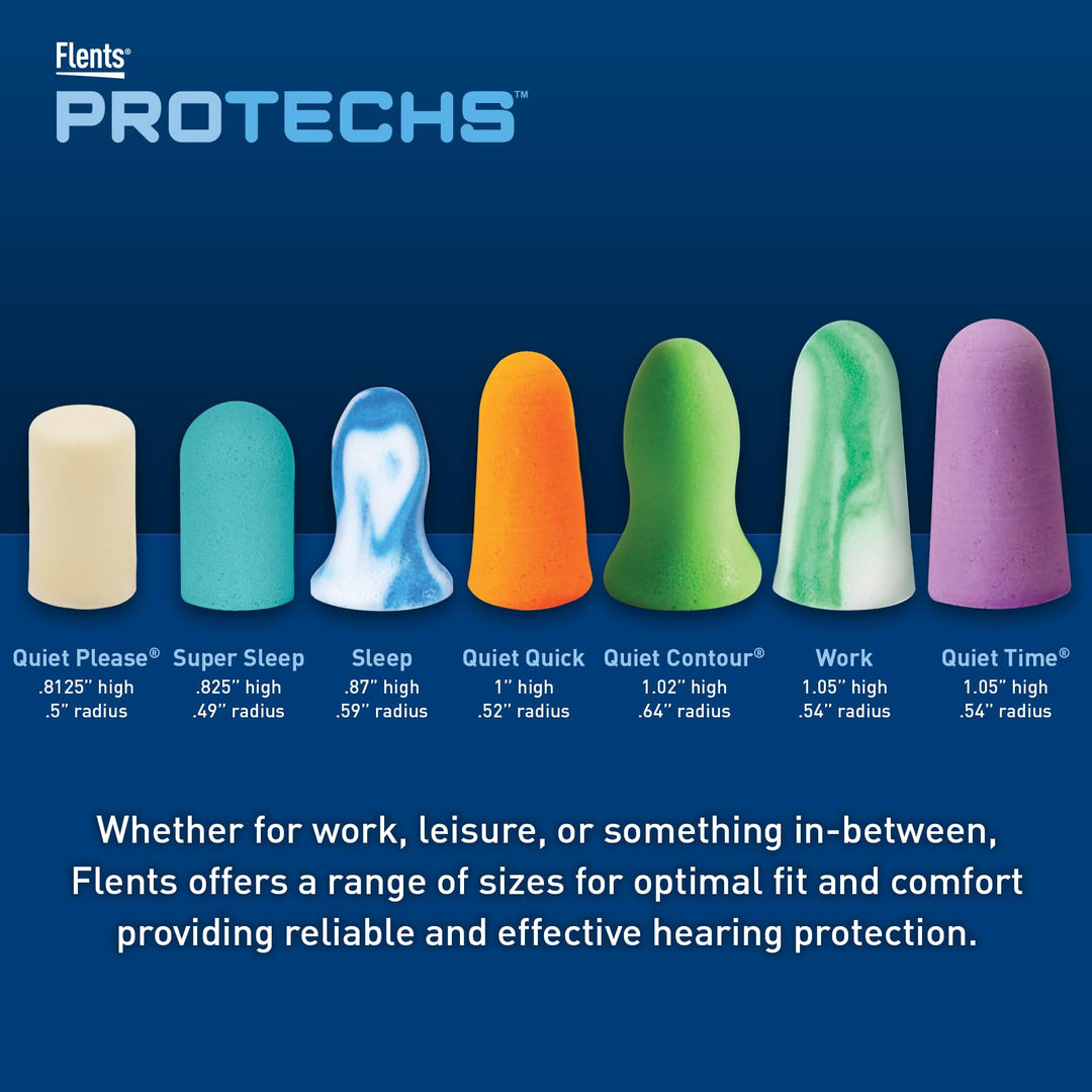 Flents Ear Plugs, 10 Pair with Case, Ear Plugs for Slee
