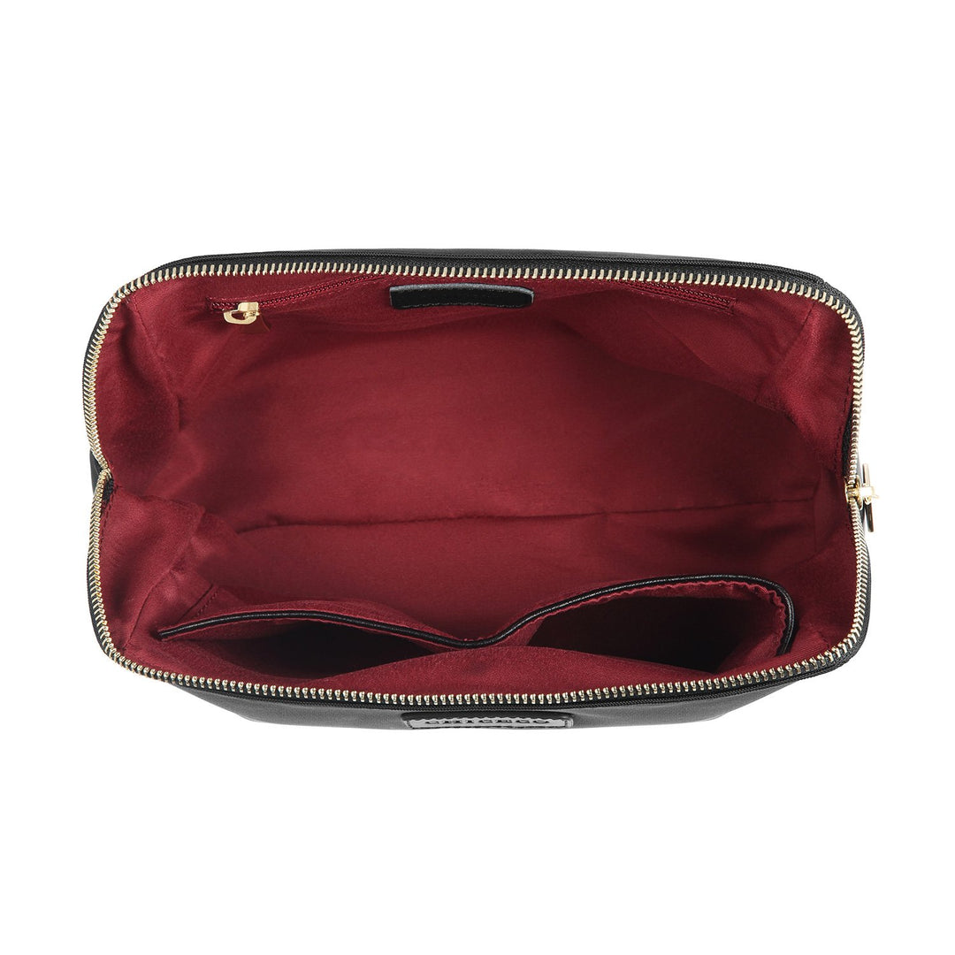 Large Cosmetic Zipper Pouch Clutch Makeup Bag Travel Waterproof Toiletry Bags for Women-Black…