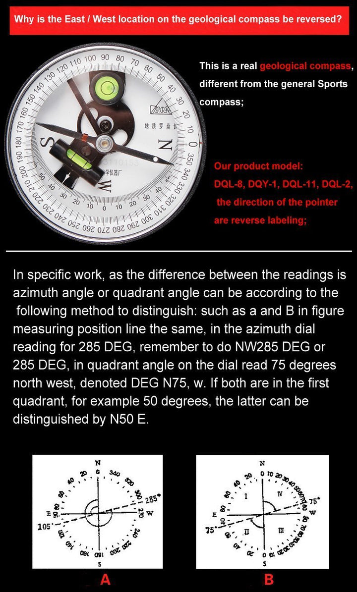 XGeology Geological Compass DQL-8