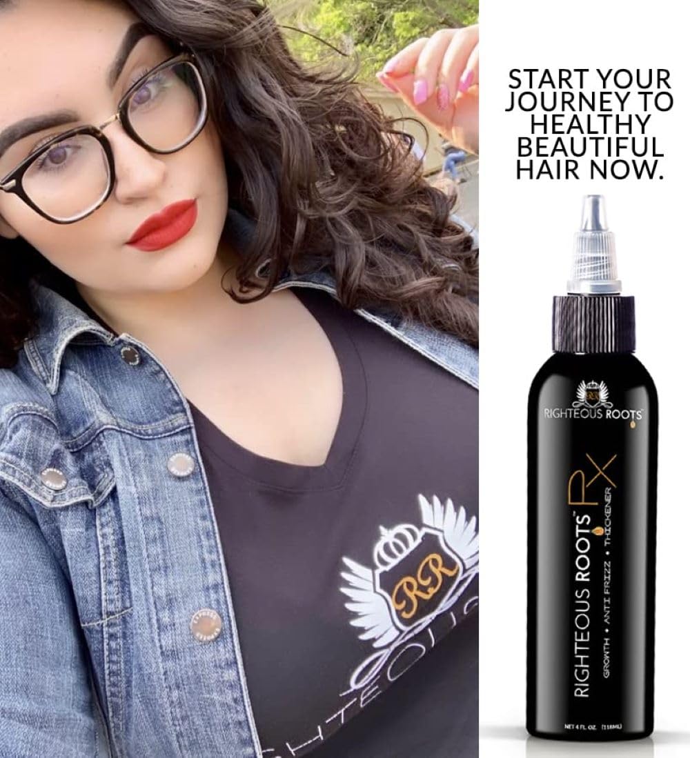 Rx Hair Oil for Hair Growth, Anti Frizz and Thickener Best for Curly, Wavy Natural Hair and Beards. 4fl oz (Previously known as Hair RX)