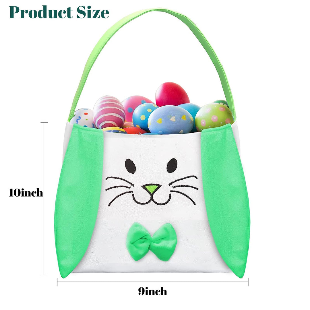 Ekoropshop Easter Basket Egg Bags for Kids Personalized Candy Egg Basket Rabbit with Fluffy Ears Gifts Bags for Easter Party Favor