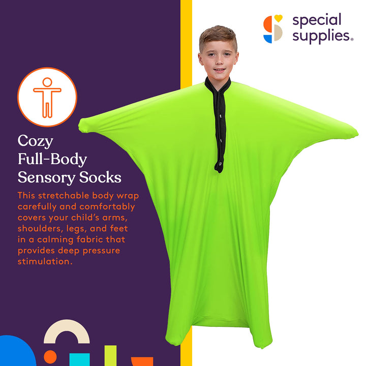 Special Supplies GREEN Sensory Body Sock Full-Body Wrap
