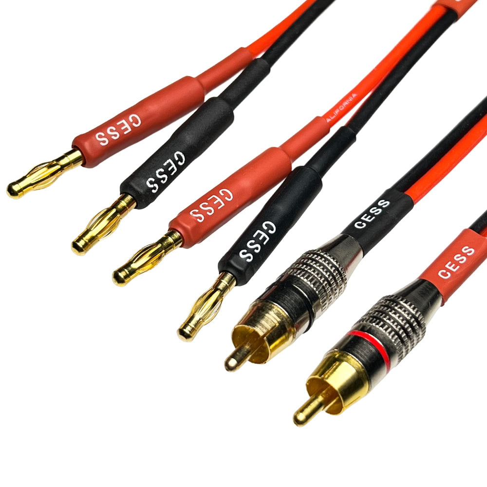 CESS-024-2f Speaker Cable with RCA Plug to 4mm Banana P