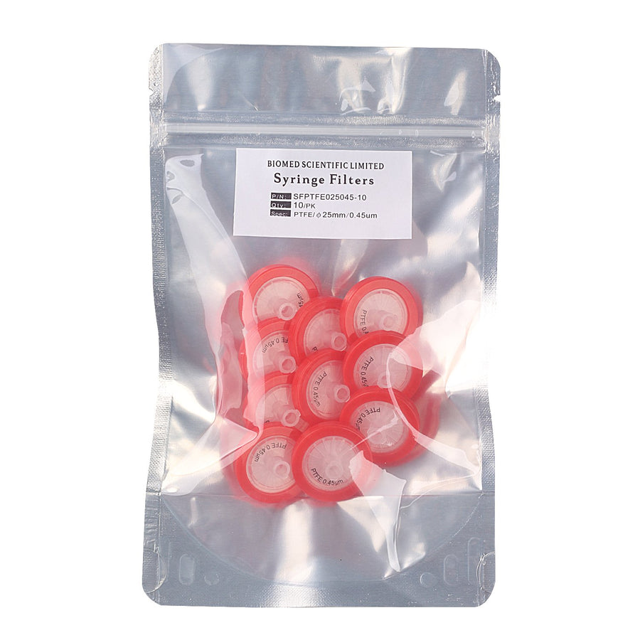 Biomed Scientific Syringe Filters PTFE 25MM Diameter 0.