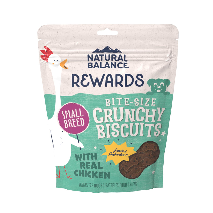 Limited Ingredient Rewards Crunchy Biscuits, Bite-Size Treats for Small-Breed Dogs, Made with Real Chicken, 8 Ounce (Pack of 1)