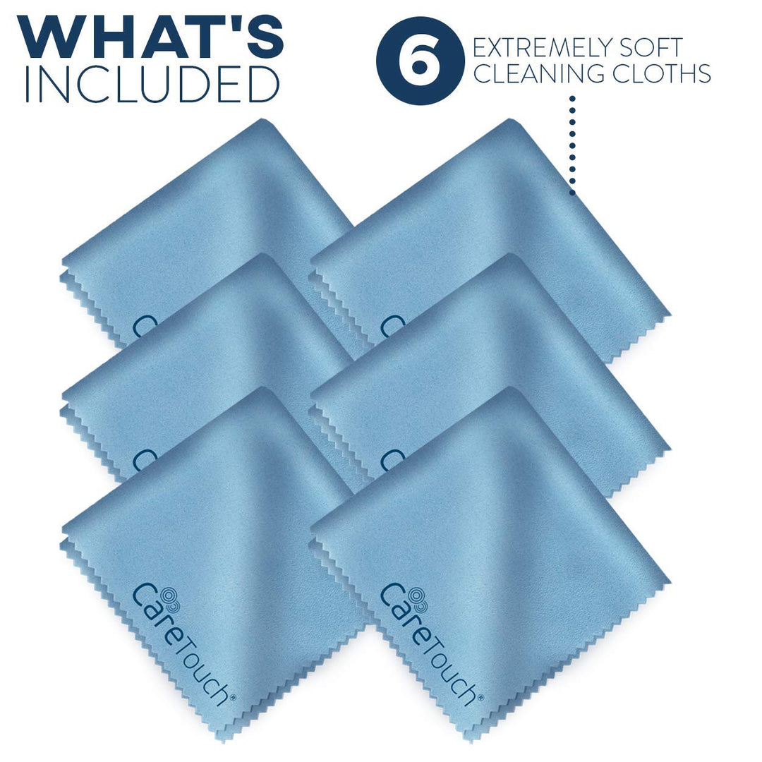 Care Touch Eyeglass Cleaning Cloth - 6 Pack of Microfib