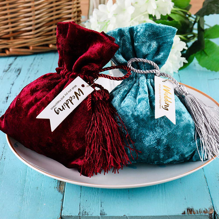 Firlar Drawstring Gift Bag,10Pack Creative European Bun