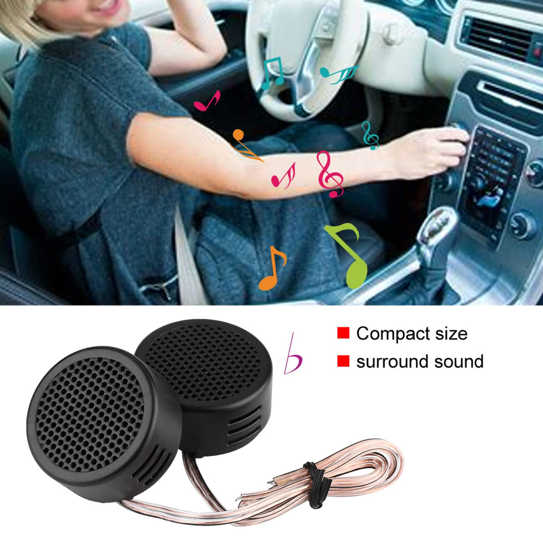 Car Tweeter, Black 12V 500W Mini Car Speaker Audio Tweeter 200mm 98dB Loudspeaker Automobile Speaker