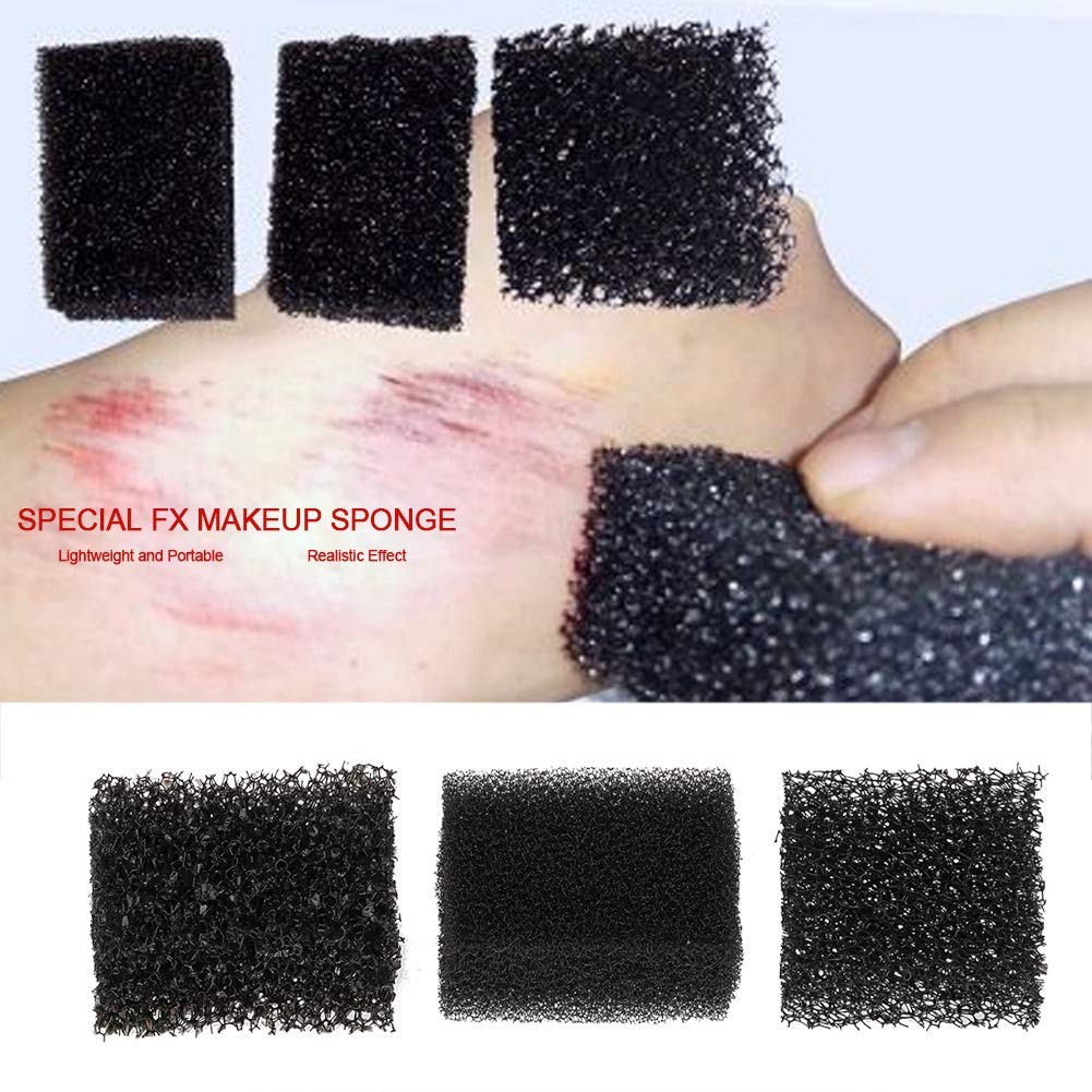 Bruise Wheel Makeup 6 Color for Special Effects, Face Body Oil Paint Theatrical Halloween with 3 pcs Black Stipple Sponges