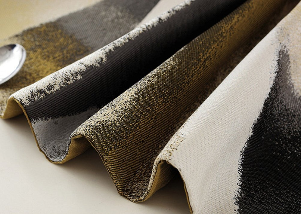 ZebraSmile Ombre Geometric Table Runners with Tassels P
