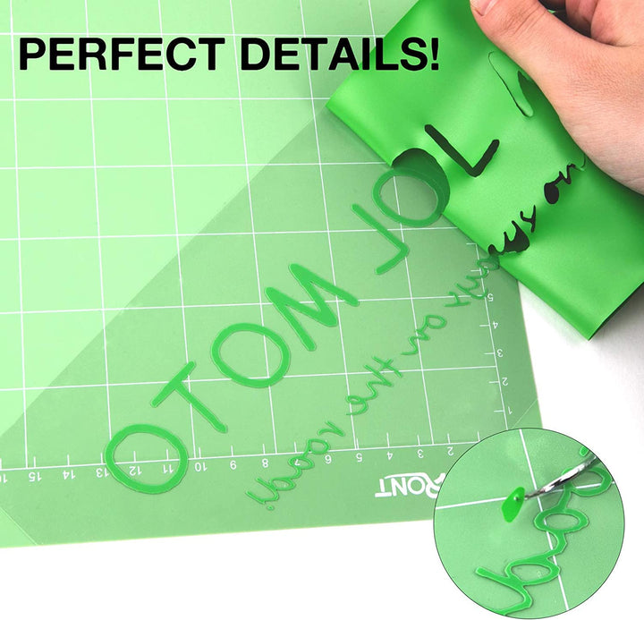 HTVRONT HTV Vinyl Rolls Heat Transfer Vinyl - 12 x 8ft Apple Green HTV Vinyl for Shirts, Iron on Vinyl for All Cutter Machine - Easy to Cut & Weed for Heat Vinyl Design (Apple Green)