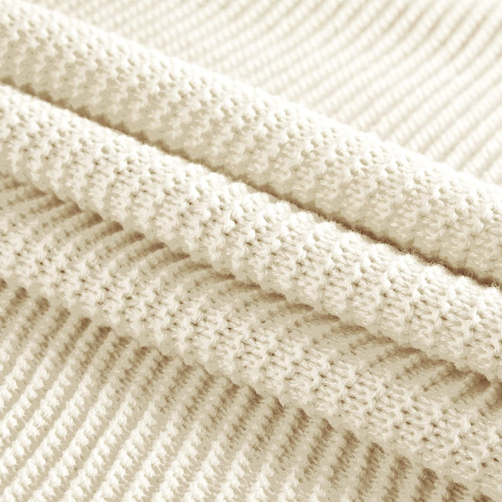 Rust Orange Throw Blanket with Tassels, Knitted Throw Blanket for Couch Bed Sofa, 50 x 60