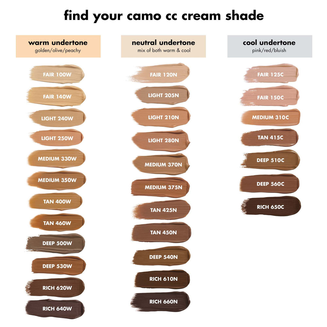 Camo CC Cream | Color Correcting Full Coverage Foundation with SPF 30 | Rich 660 N | 1.05 Oz (30g)