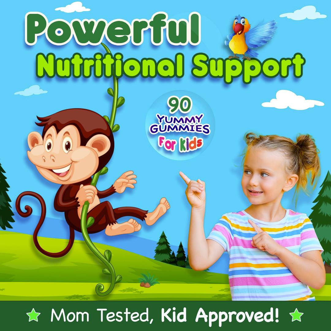 Infusions Super Green Gummies for Kids 90 Count Superfood Booster Soft and Delicious 8 Powerful Blends Vegan Friendly Gluten Free &amp; Non-GMO