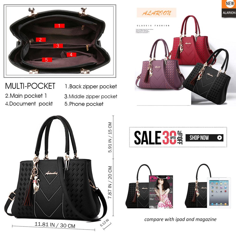 Womens Purses and Handbags Shoulder Bag Ladies Designer Satchel Messenger Tote Bag