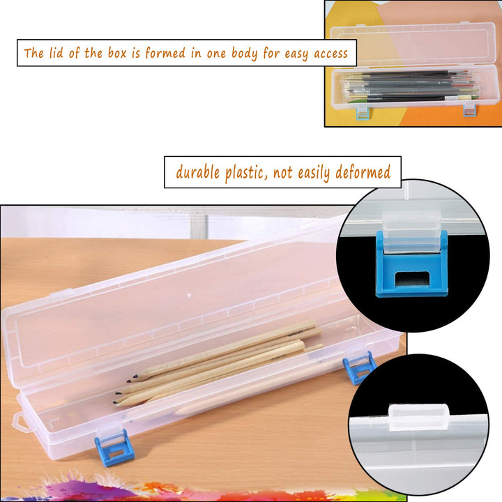 3PCS Brushes Storage Box Paint Brush Drawing Pen Container with Buckle Design