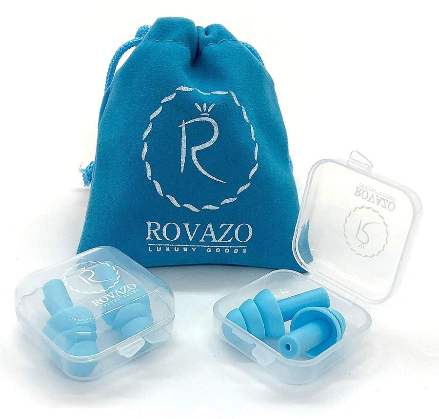 ROVAZO - Reusable Silicone Ear Plugs - 2 Pairs - NRR 32