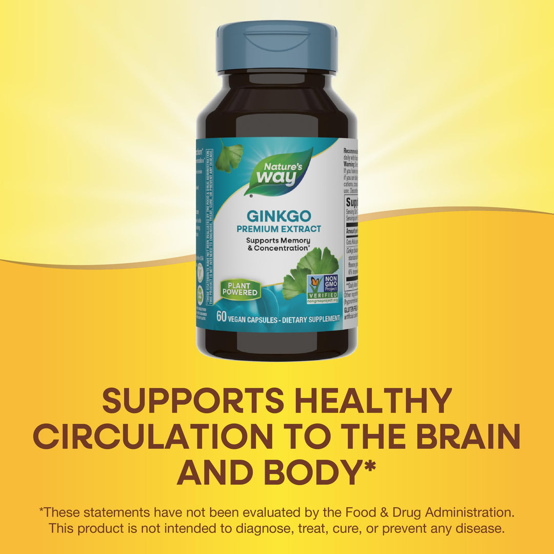 Nature&#39;s Way Ginkgo Premium Extract, Supports M
