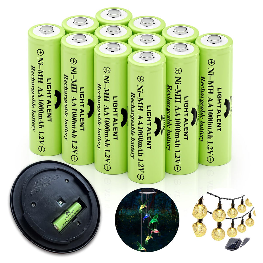Lightalent Ni-MH AA Rechargeable Batteries, Double A Hi