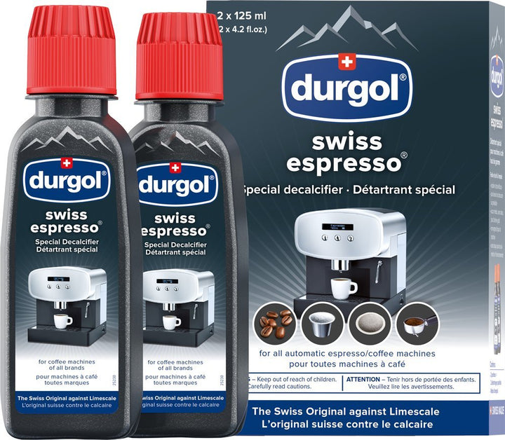 Swiss Espresso, Descaler and Decalcifier for All Brands of Espresso Machines and Coffee Makers, 4.2 Fluid Ounces (Pack of 2)