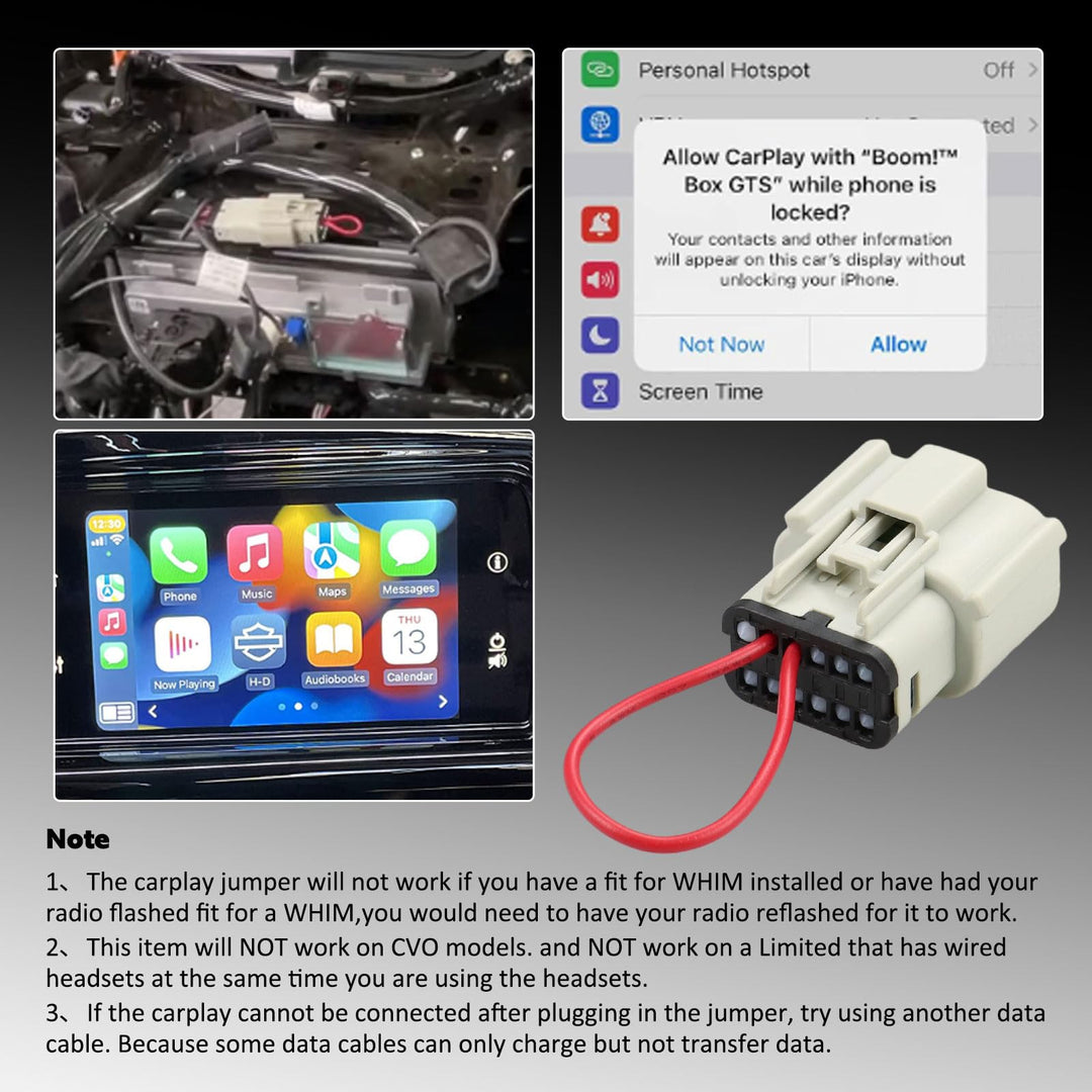 GWNOWZZET for Apple CarPlay Jumper for Harley Davidson 