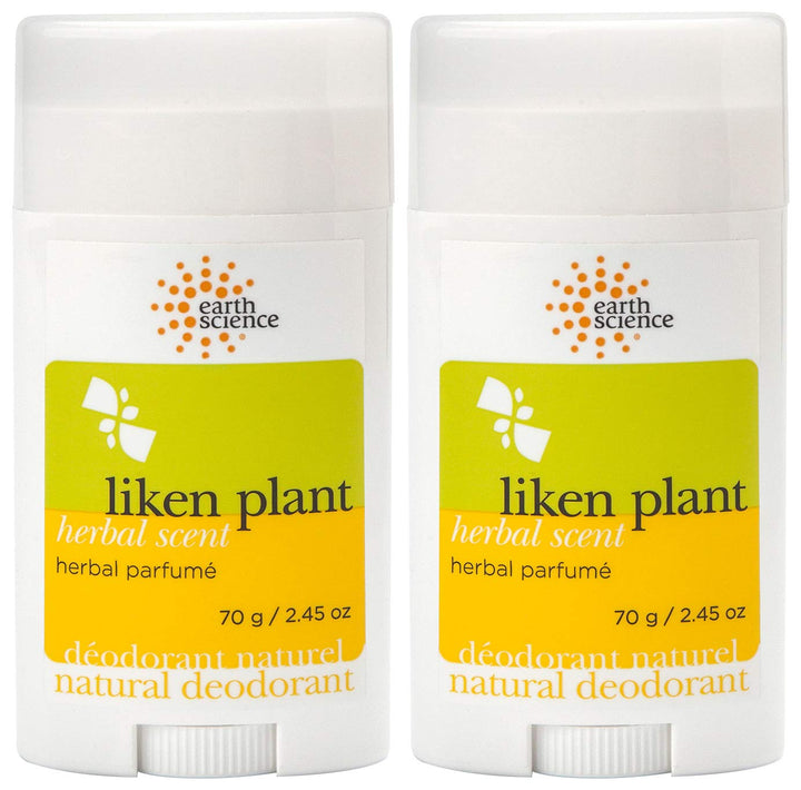 : Natural Deodorant Liken Plant Herbal Scent, 2.5 oz (2 pack)