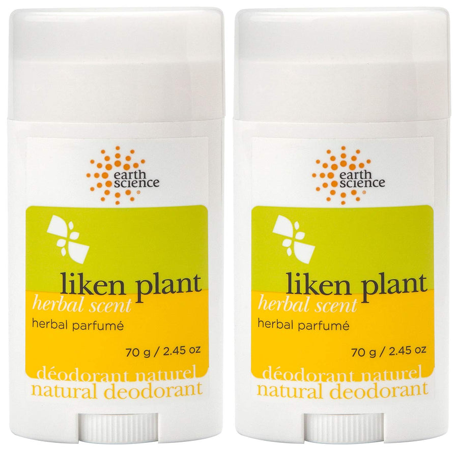: Natural Deodorant Liken Plant Herbal Scent, 2.5 oz (2 pack)