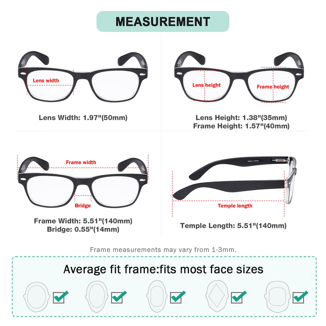 Eyekepper Ladies Reading Glasses - 5 Pack Retro Readers