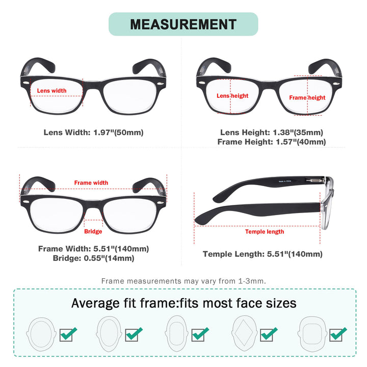 Eyekepper Ladies Reading Glasses - 5 Pack Retro Readers