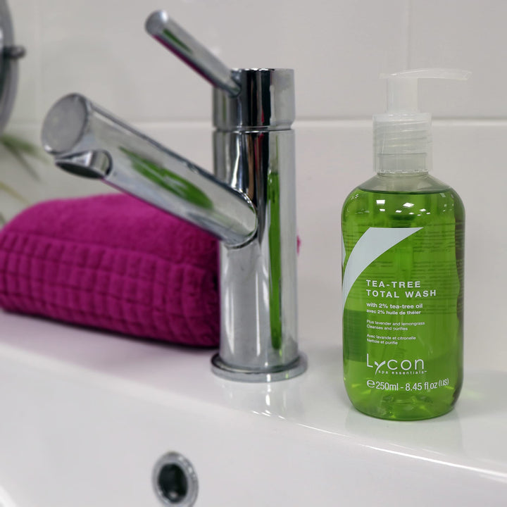 Tea Tree Total Wash - Tea Tree Oil Body Wash - Tea Tree Body Wash Antifungal - Non Drying Body Wash with Tea Tree Oil, Lavender, and Lemongrass - Cleansing Body Wash, 250ml